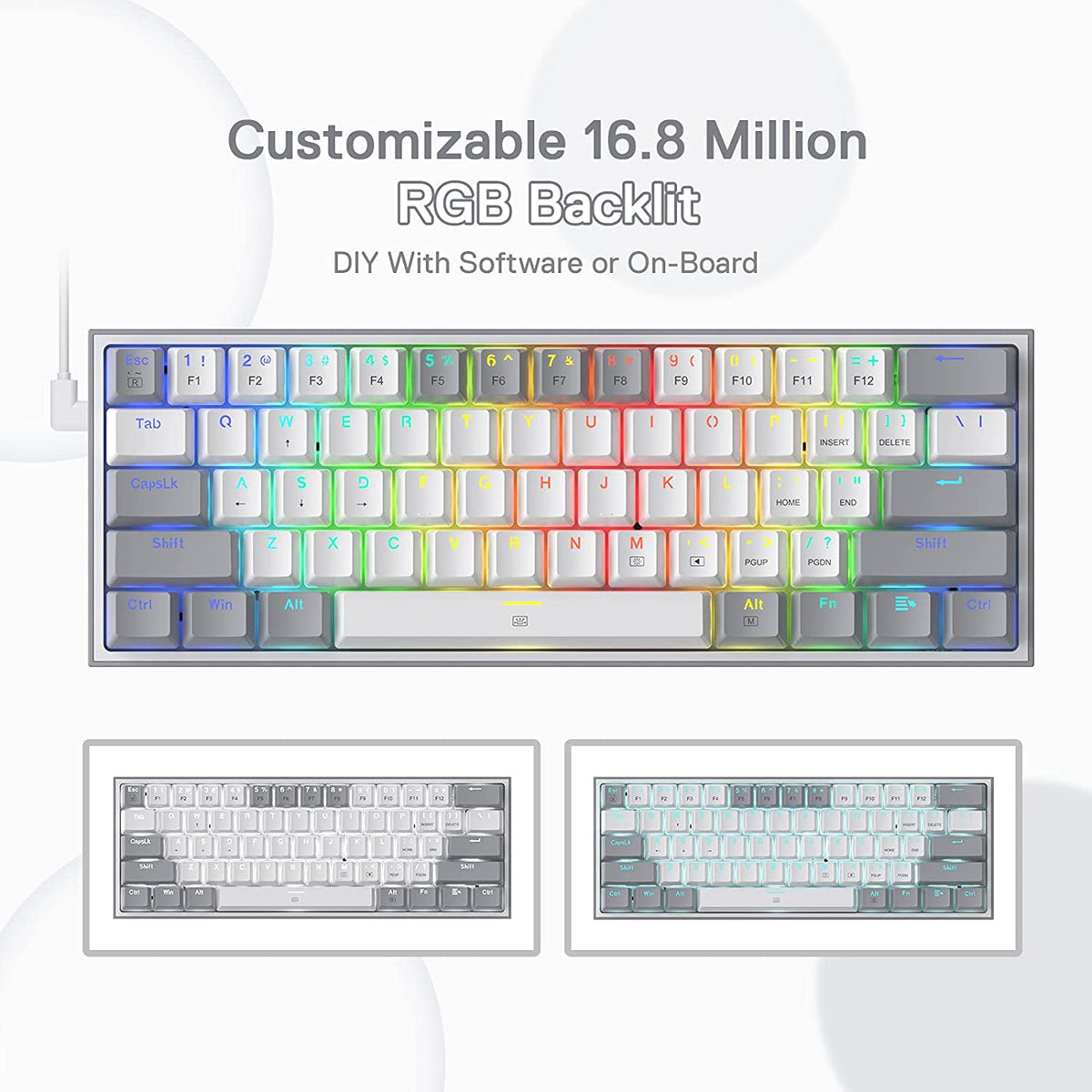 K617 Wired 60% Compact Hot-Swap RGB Mechanical Gaming Keyboard